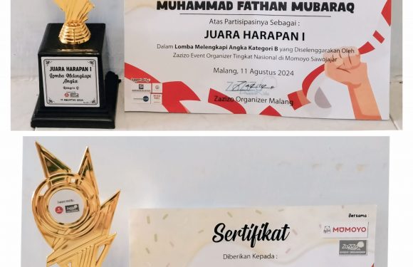 FATHAN – JUARA HARAPAN 1 – LOMBA MELENGKAPI ANGKA DAN MENGHITUNG GAMBAR